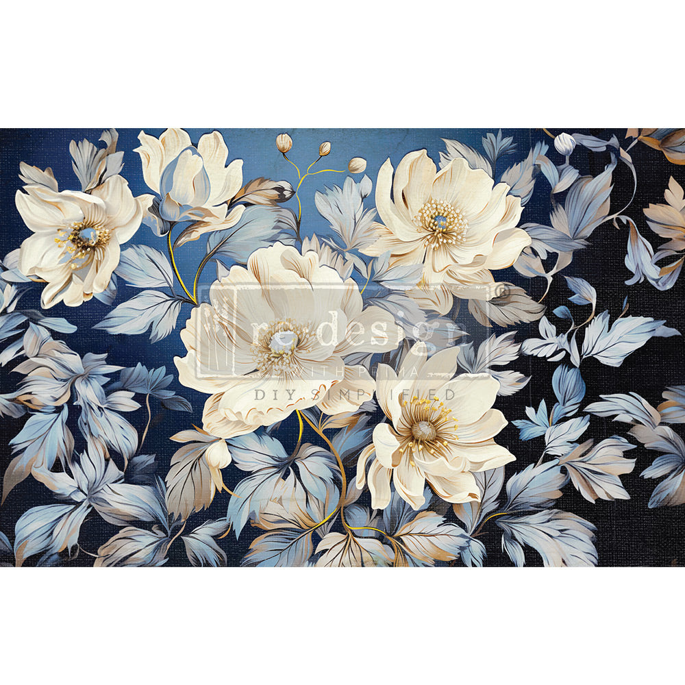 Decoupage Paper  – Cerulean Blooms I